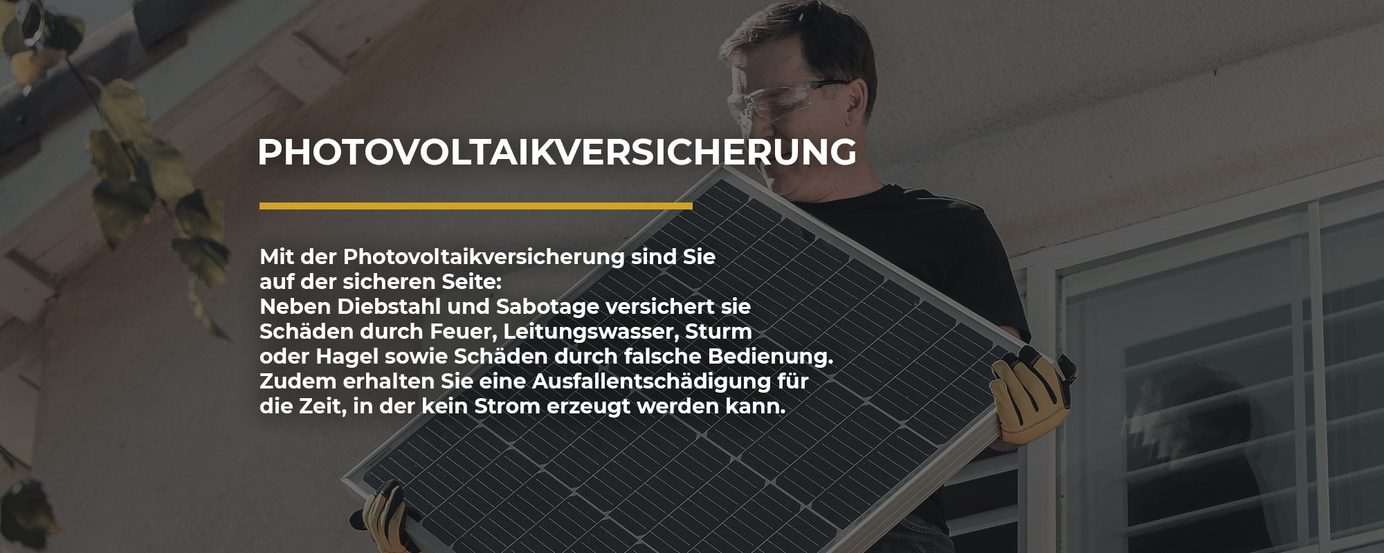 Photovoltaikversicherung